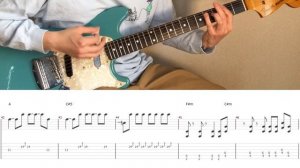 Måneskin - BABY SAID (guitar cover with tabs & chords)
