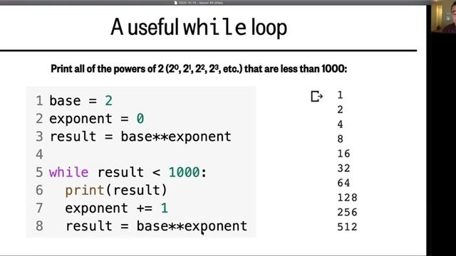 Lesson 4, Part 3: While loops and list comprehensions смотреть онлайн