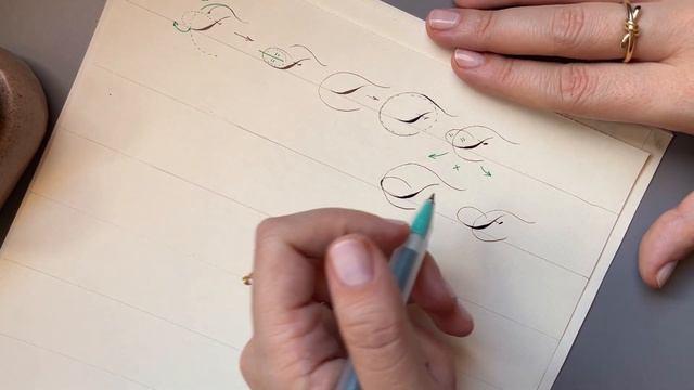 Гениальное пособие по росчеркам на буквах. Урок по каллиграфии острым пером.