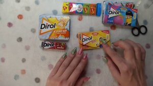 Дегустация жвачек ДИРОЛ и Love is, АСМР близкий шепот • ASMR CHEWING GUM, жевание, чавканье