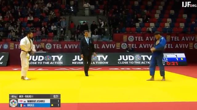 Judo IJF. Grand Slam Tel-Aviv 2023. Day 1. 66 kg. R1. MARGVELASHVILI (GEO) - BASILE (ITA) смотреть онлайн