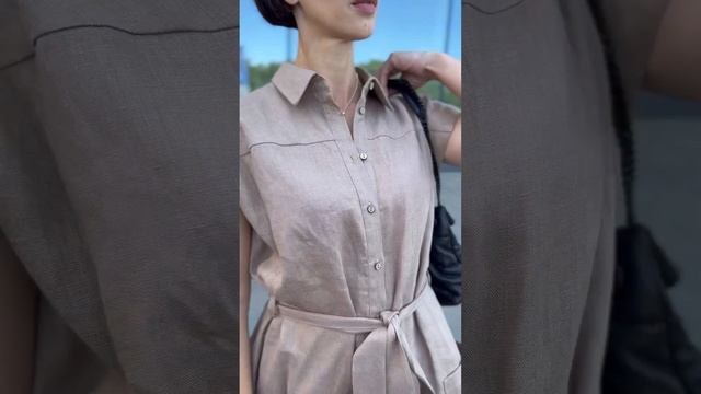 Льняной комбинезон идеален для лета в городе смотреть онлайн