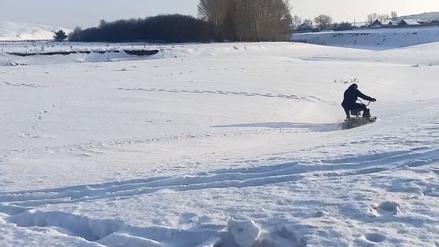 Самодельный снегоход из бензопилы дружба 4