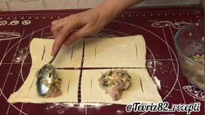 Хрустящие лодочки с начинкой из слоеного теста!