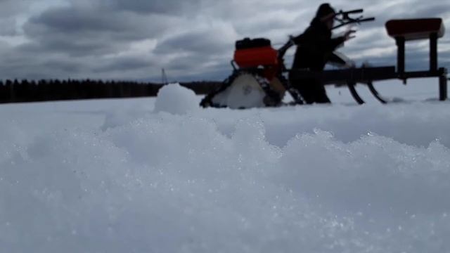 Гусеничный привод на китайском мотоблоке MAXCUT