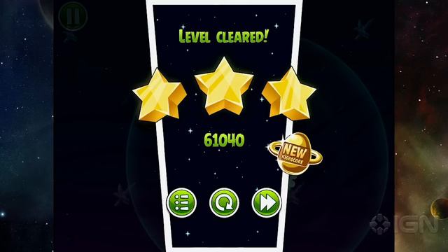 Angry Birds Space: Cold Cuts Level 2-20 3-Star Walkthrough смотреть онлайн
