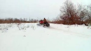 CF MOTO 500 на гусеницах