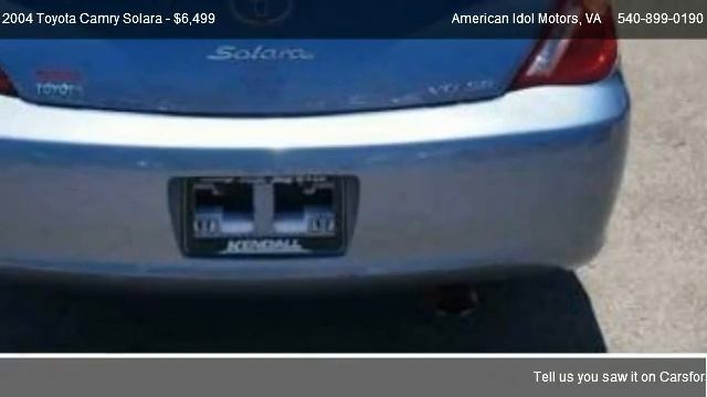 2004 Toyota Camry Solara SE - for sale in Fredericksburg, VA 22405 смотреть онлайн