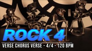 120 BPM - Rock 4 - 4/4 Drum Track - Metronome - Drum Beat