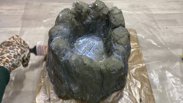 ИЗ ПЕНОПЛАСТА И ЦЕМЕНТА ДЕЛАЕМ ОБЛЕГЧЕННЫЙ ВАЗОН ДЛЯ ЦВЕТОВ -DIY смотреть онлайн