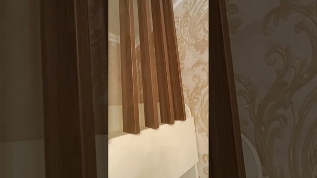 Реализованный проект: двухъярусная кровать-чердак с рейками. Видеообзор. #shorts