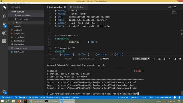 Visual Studio & Python #Robot Framework Project day2 (Part1) смотреть онлайн