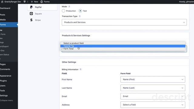 Setting Up a PayPal Payment Feed In Gravity Forms - Part 2c смотреть онлайн