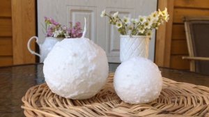 Свеча СНЕЖОК малая, 6х6.5 см и Свеча СНЕЖОК, 8 см   6019-свеча, 3869-свеча