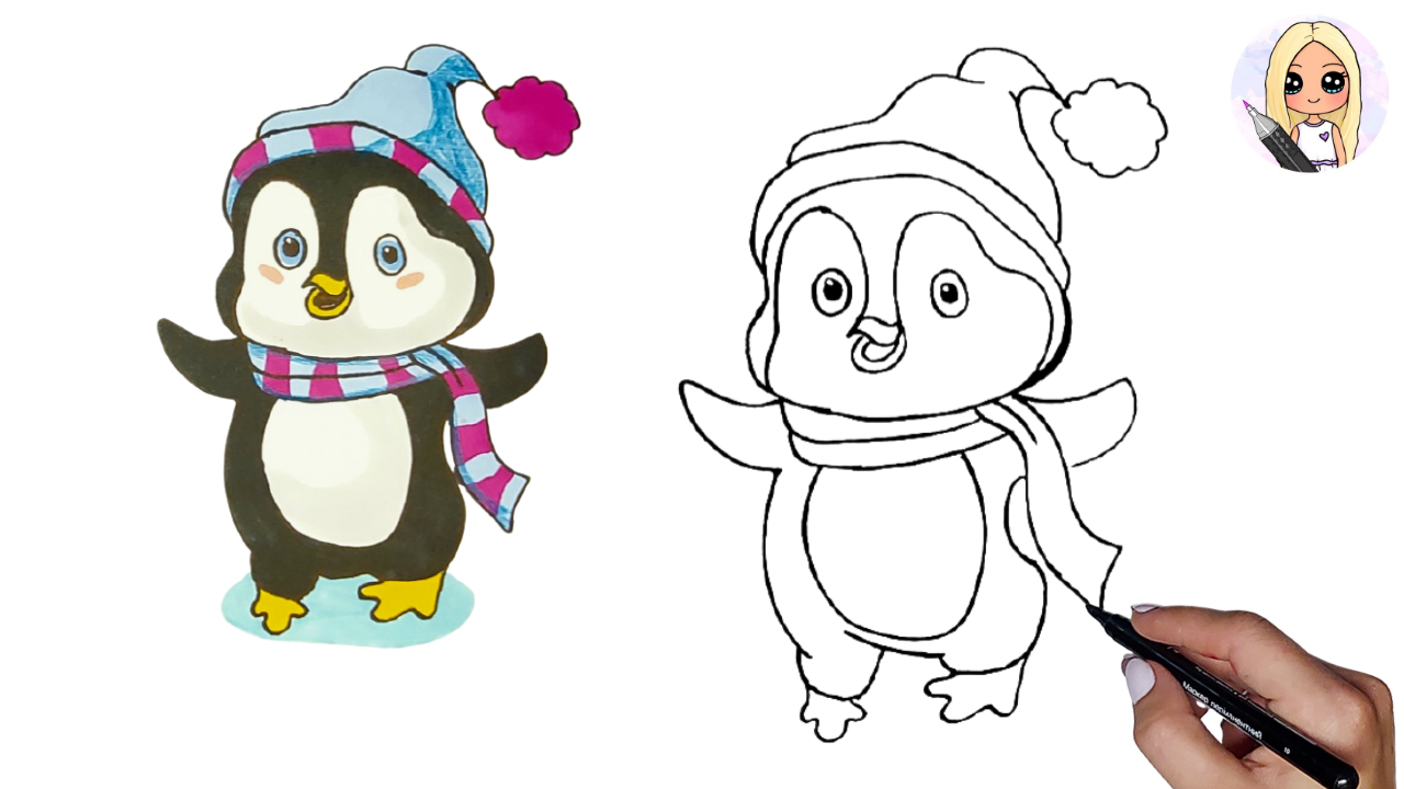 Как легко нарисовать пингвина