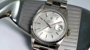 Rolex Day-Date 18239 (1998) Silver Dial, Box & Papers !