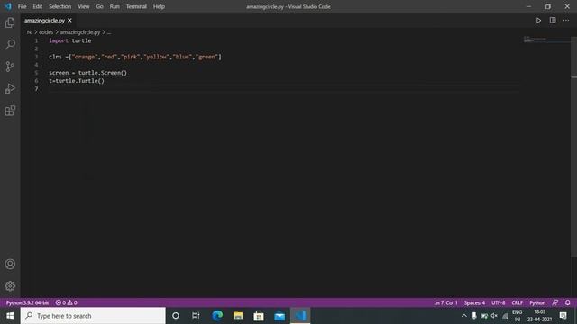 Python turtle - Create Circle in python| python project