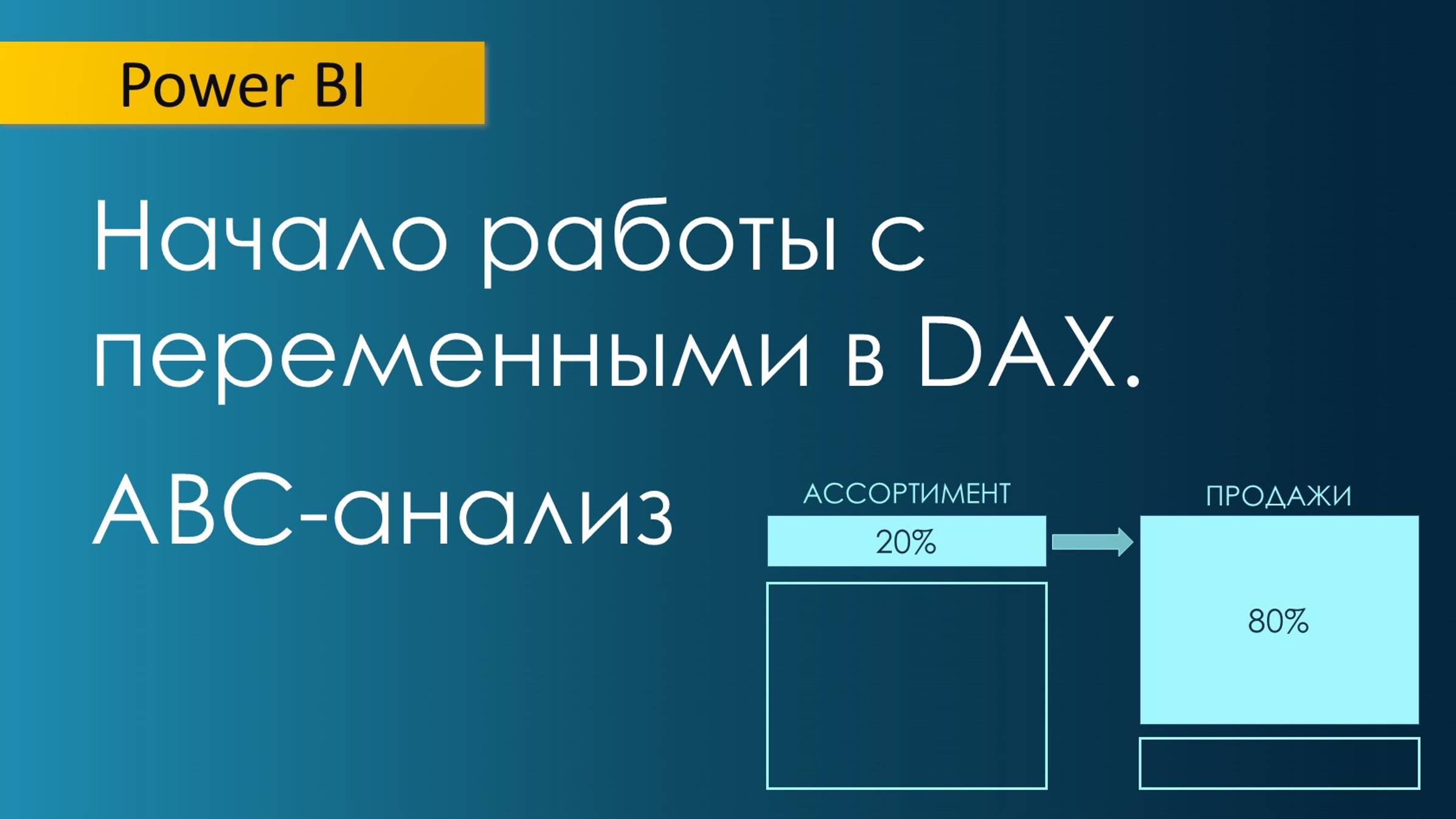 Как понимать переменные в DAX / Аналогия с Excel / Статический АВС-анализ (часть 1)