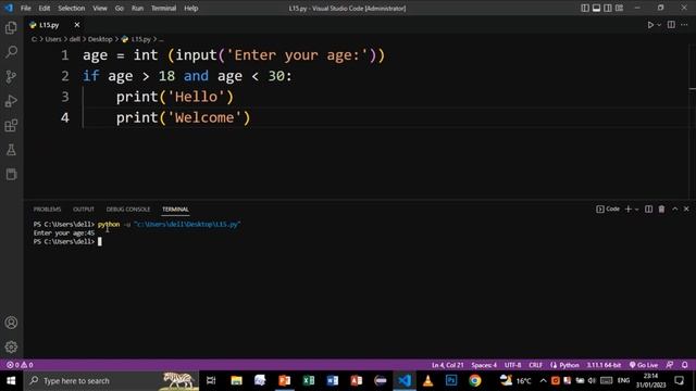 PYTHON IF, ELIF, ELSE AND IF WITH MULTIPLE CONDITIONS L-15 | PYTHON TUTORIAL FOR BEGINNERS