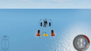 To crash autos in BeamNG Drive game... A bus fly from the sky