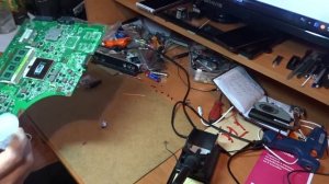 Замена  разъёма питания ноутбука ASUS K53E
