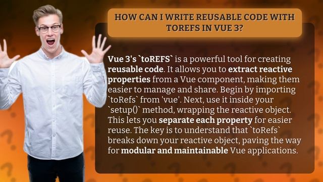 How Can I Write Reusable Code with toREFS in Vue 3?