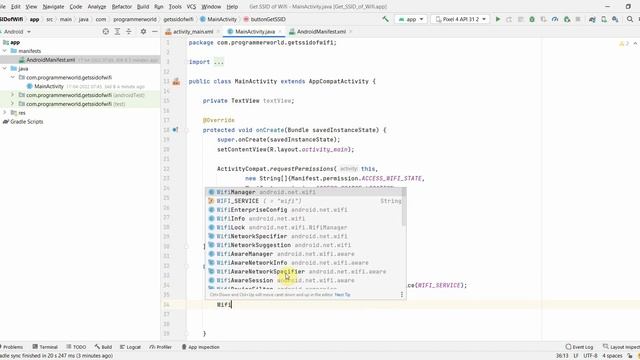 How to get SSID of the Wifi using getConnectionInfo API in your Android App? - SDK 29 (Android 10)