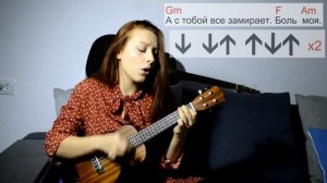 Rammstein-Ohne Dich укулеле кавер (на русском)