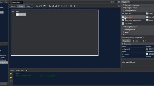 Creating a menu | Java Swing | GUI смотреть онлайн