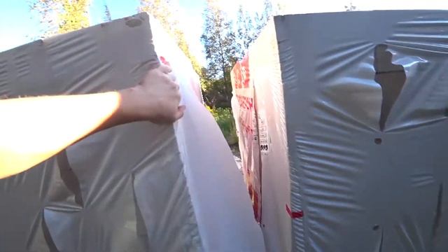 Разгрузка газоблока манипулятором на плиту УШП смотреть онлайн