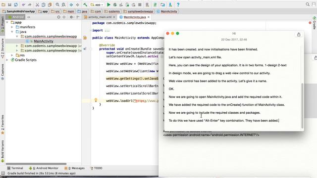 Android Sample App WebView control - 1 смотреть онлайн