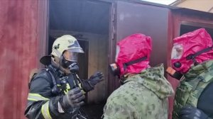 Практические занятия по противопожарной подготовке в ОСН(б) «Тайфун» УФСИН