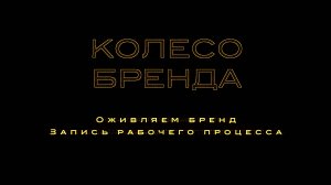 Колесо бренда для реального бизнеса. Разработка по алгоритму. Рабочий процесс по шагам