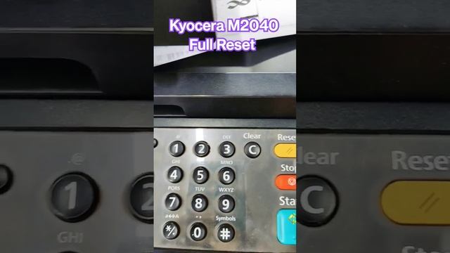 Kyocera M2040 Full Reset button Reset button #kyocera #reset