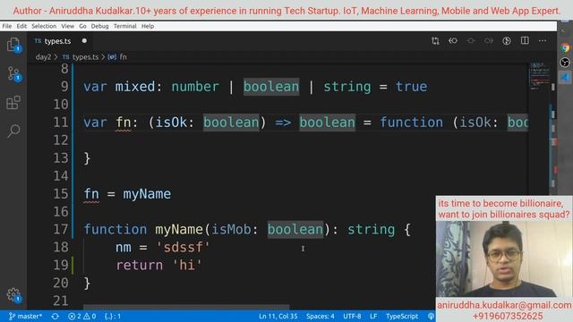 2. Angular 10 - Typescript Intro Part 1