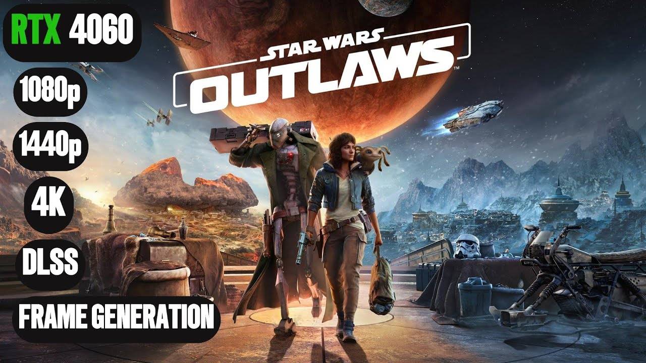 Star Wars Outlaws | Бенчмарк | RTX 4060 | i5 12400F | 1080p | 1440p | 2160p (4K) | DLSS, FG смотреть онлайн