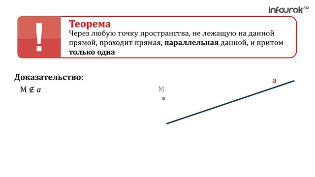 Параллельные прямые в пространстве