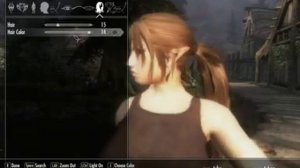 Skyrim - hair physics test