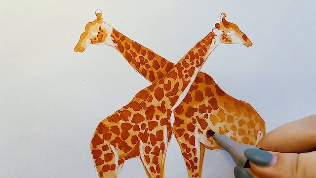 Жираф-Одно из Самых Высоких Животных на Земле! Рисуем Маркерами! Легко и Просто! смотреть онлайн