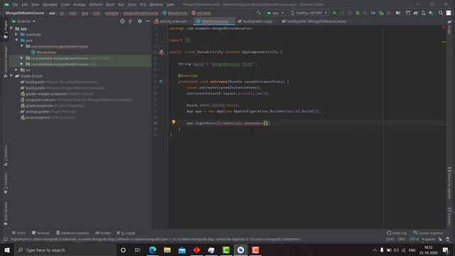 MongoDB Realm Course - Integrating Anonymous Login in Android Studio App смотреть онлайн