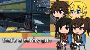 AOT Reacts to (Military Weapons) "Sentry Gun" ||Gacha Club||