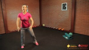 Упражнение для разминки, скрестный шаг.