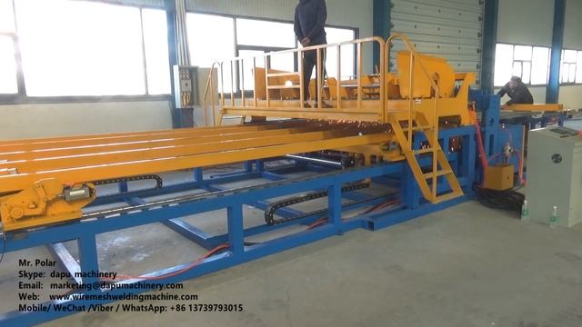 Full automatic security fence panel mesh welding machine смотреть онлайн