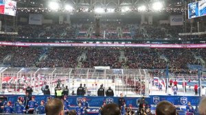 ГИМН РОССИИ на стадионе на матче СКА - ЦСКА