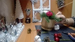 МК новогодняя композиция/  DIY Christmas composition