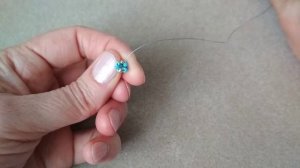 Necklace. Колье из бусин и квадратного жгута