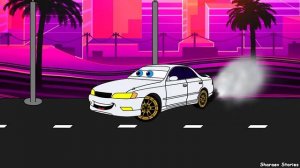 Toyota Mark II сносит столбы | Мульт анекдот