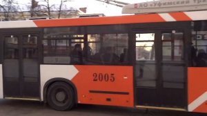 ГОРОД УФА НОВЫЙ ТРОЛЛЕЙБУС УТТЗ ГОРОЖАНИН ДЕКАБРЬ ЯНВАРЬ 2022-2023 ГОД. ЧЕРНИКОВКА