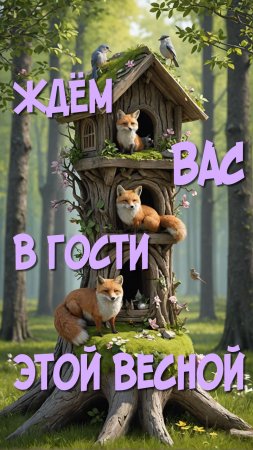 Ждём вас в гости этой ВЕСНОЙ!  🌸🦊🐇🐻🦌🌸