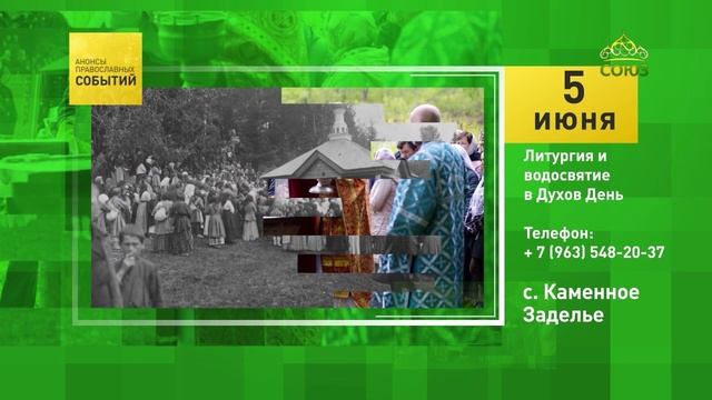 Каменное Заделье. Литургия и водосвятие в Духов День